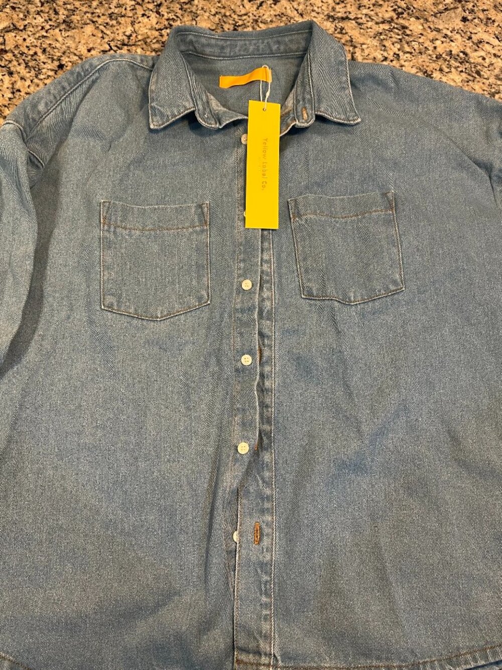 YELLOW LABEL DENIM OVERSHIRT VINTAGE LIGHT BLUE MEDIUM